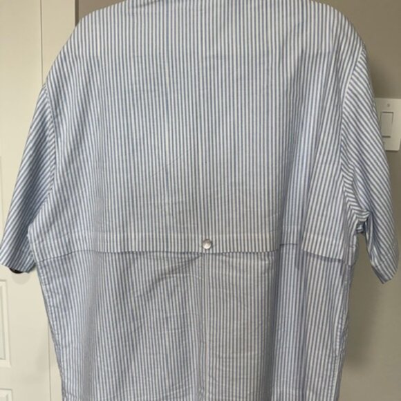 Pttrn Plaid Paris Striped Short-Sleeve Button-Up Shir - Picture 4 of 4